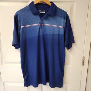 PGA Tour pro series mens golf polo blue pink white mens size large short sleeve
